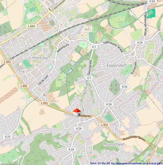 Lagekarte Zweifamilienhaus Bochum / Eppendorf