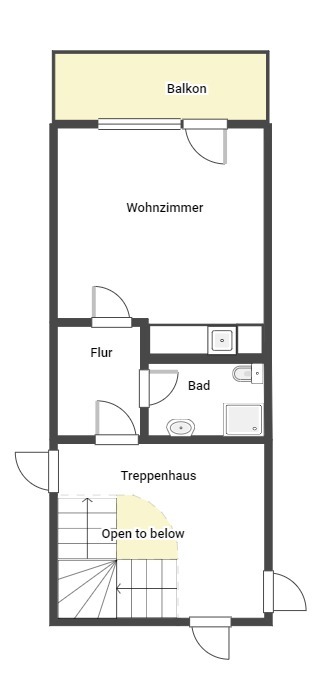 Grundriss_56 Dachgeschosswohnung D�sseldorf - Lohausen