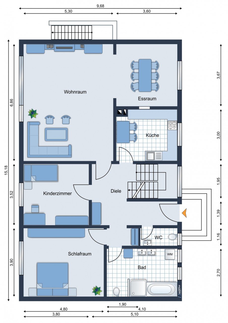Erdgeschoss Einfamilienhaus Wankendorf