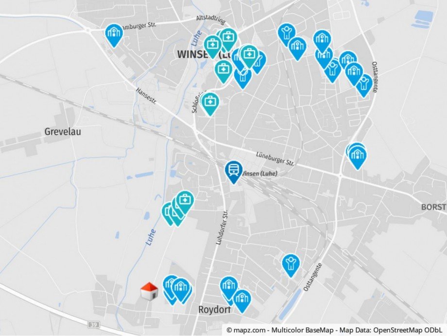 Mikrolage Schulen, KiTa Bahn, etc. Wohngrundst�ck Winsen (Luhe)