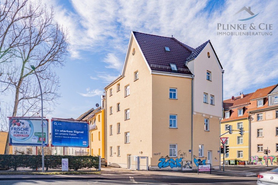 Frontansicht 26+28 Mehrfamilienhaus Weimar