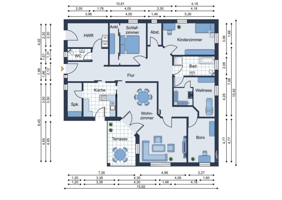 Grundriss Einfamilienhaus L�tjenburg
