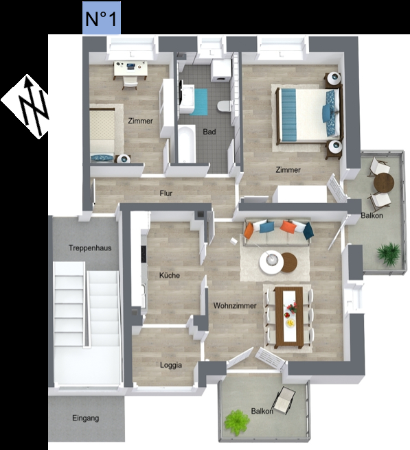 Grundriss Etagenwohnung Timmendorfer Strand