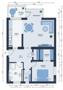 Grundriss +++ ruhige Terrassen-Wohnung im EG +++ sucht ruhige Mieter|�einziehen & wohlf�hlen