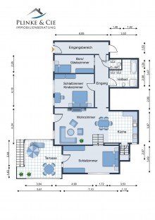 Grundriss Wohnung +++gro�z�gige Landhauswohnung+++ �wie eine Doppelhaush�lfte ||�viel Platz und eigener Garten