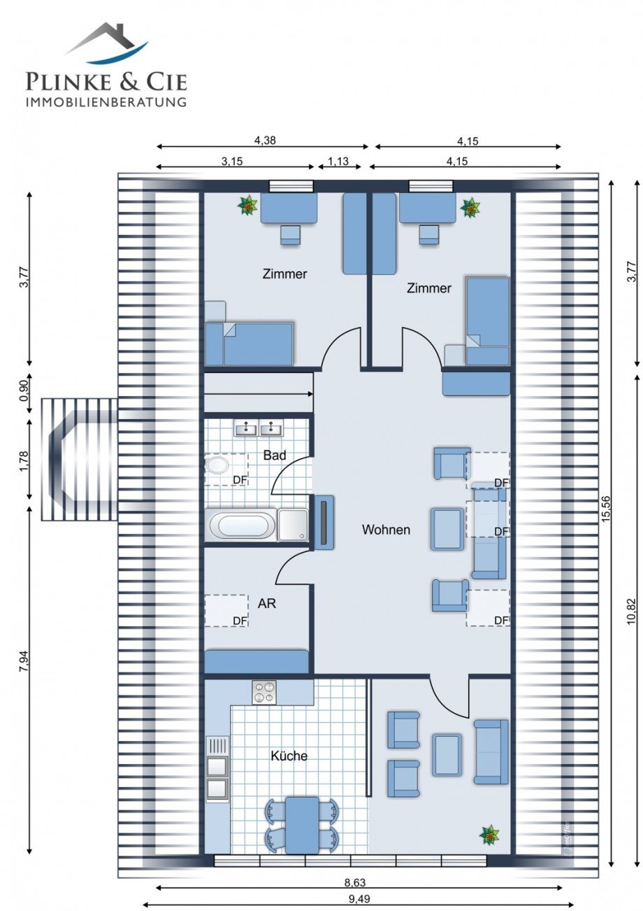 1.OG Einliegerwohnung Einfamilienhaus Gr�mitz / Lenste
