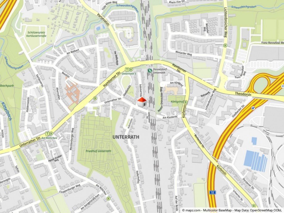 Lageplan Etagenwohnung D�sseldorf - Unterrath