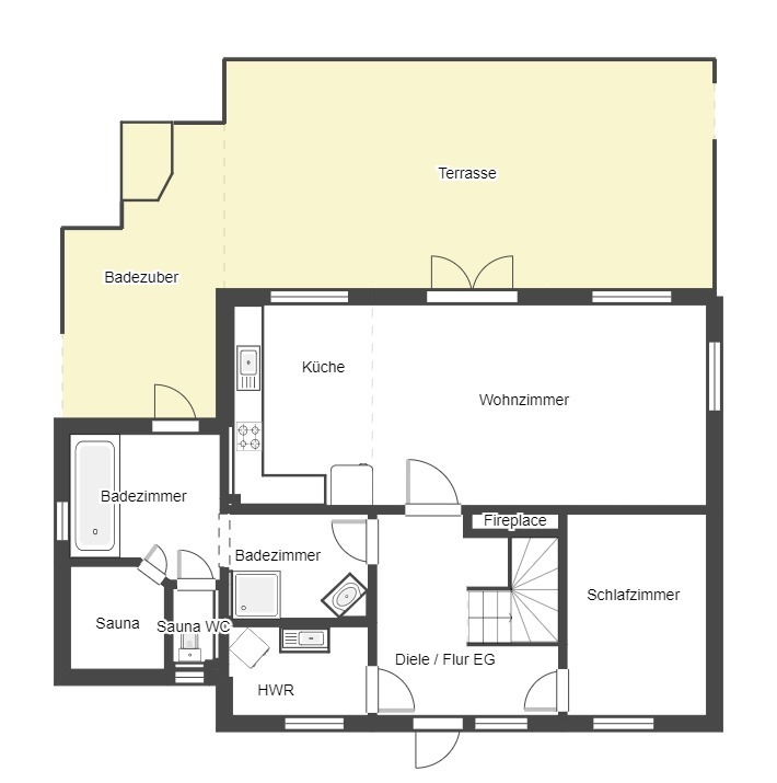 Grundriss EG Einfamilienhaus Fargau-Pratjau