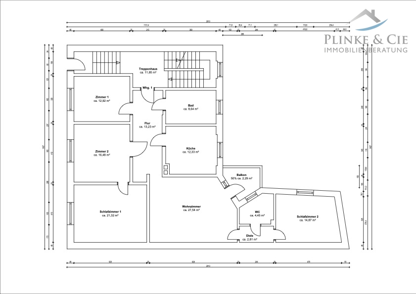 Grundriss - EG Mehrfamilienhaus Schwerin