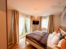 Schlafzimmer +++ Tdf.Std- Oberhalb vom Kurpark- ruhige &  kleine 2-Zimmer Terrassenwohnung +++