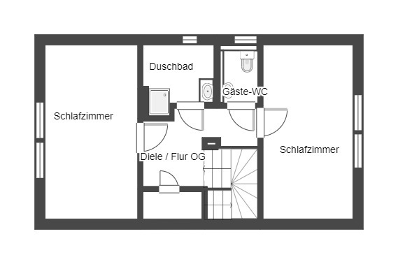 Grundriss 1.OG Einfamilienhaus Fargau-Pratjau