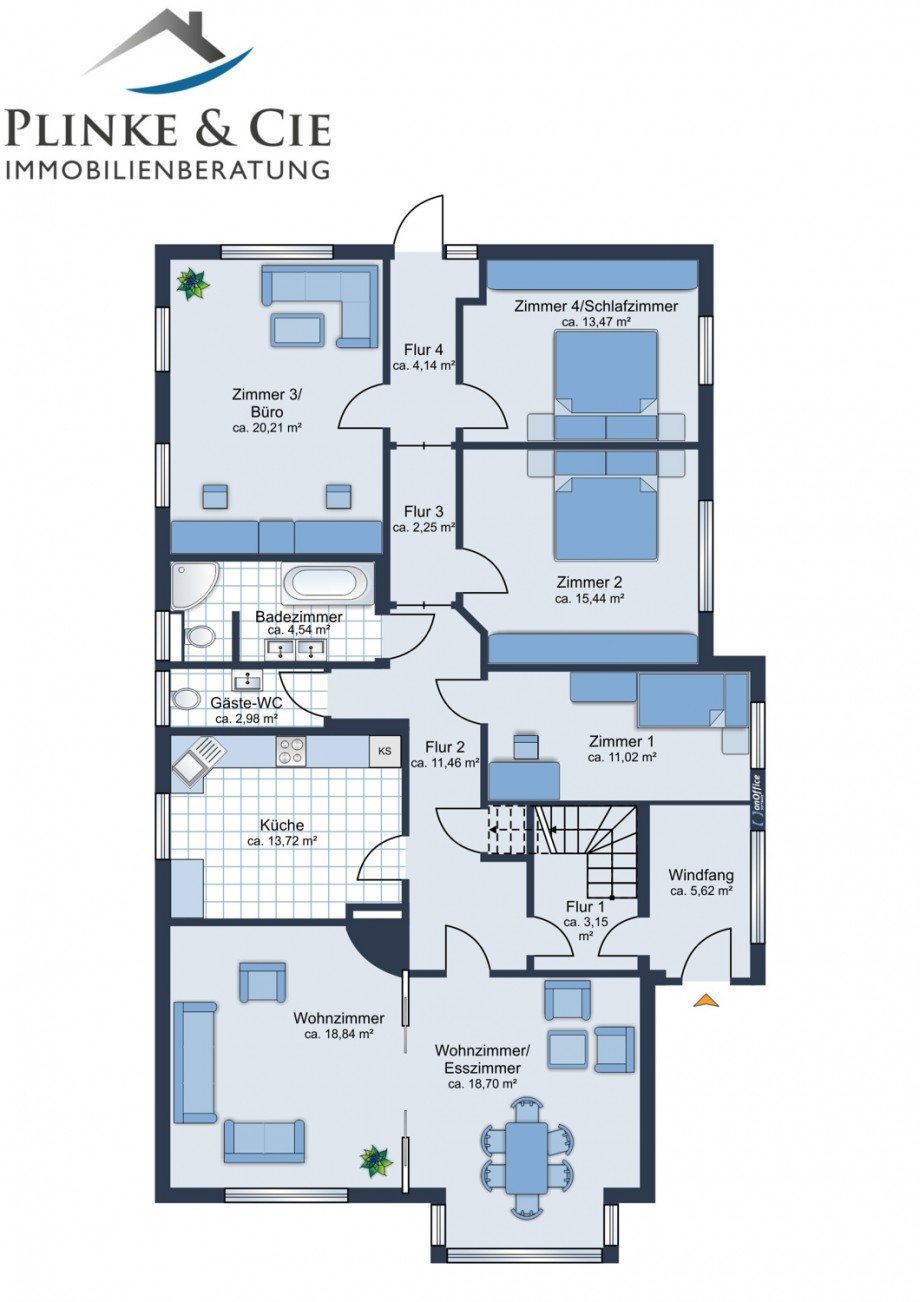 Grundriss EG Zweifamilienhaus Bad Bramstedt
