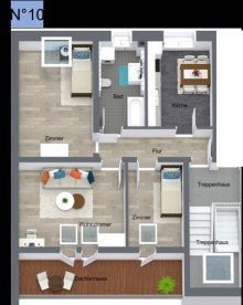 Wohnung 10 DG links Hochwertige 2,5-Zimmerwohnung mit Dachterrasse ||�oberhalb vom Kurpark
