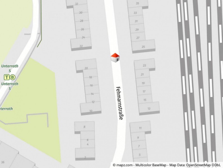 Lageplan Stellplatz D�sseldorf - Unterrath