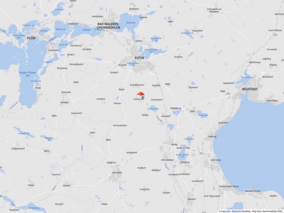 Makrokarte Ostholstein Einfamilienhaus S�sel / Gothendorf