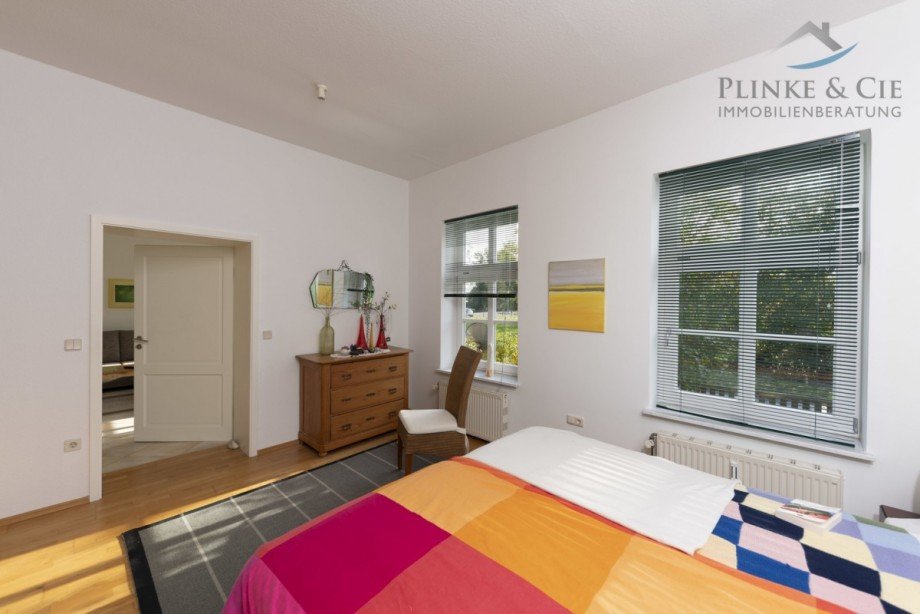 Schlafzimmer mit Ankleide und Bad en-suite Landhaus Brandshagen / Niederhof