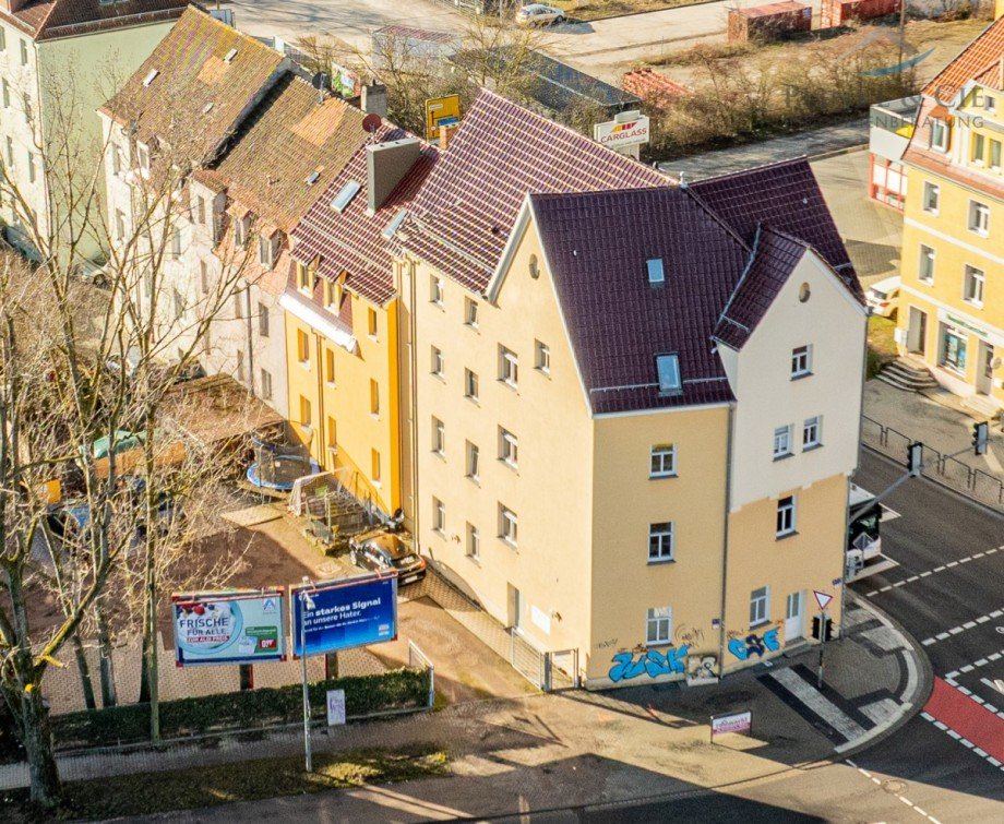 Lufbild Mehrfamilienhaus Weimar
