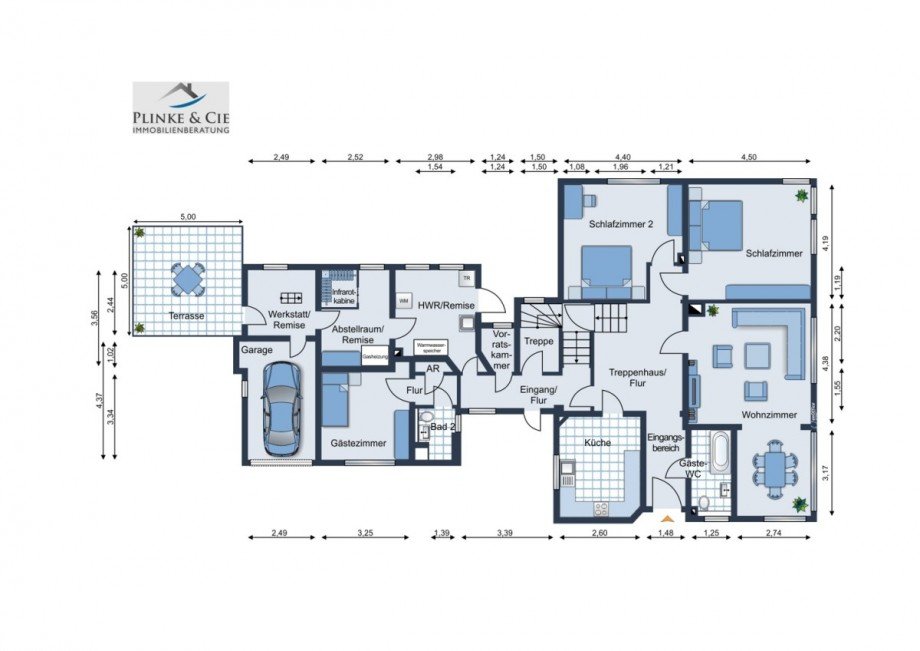 Grundriss Erdgeschoss Villa Scharbeutz / P�nitz
