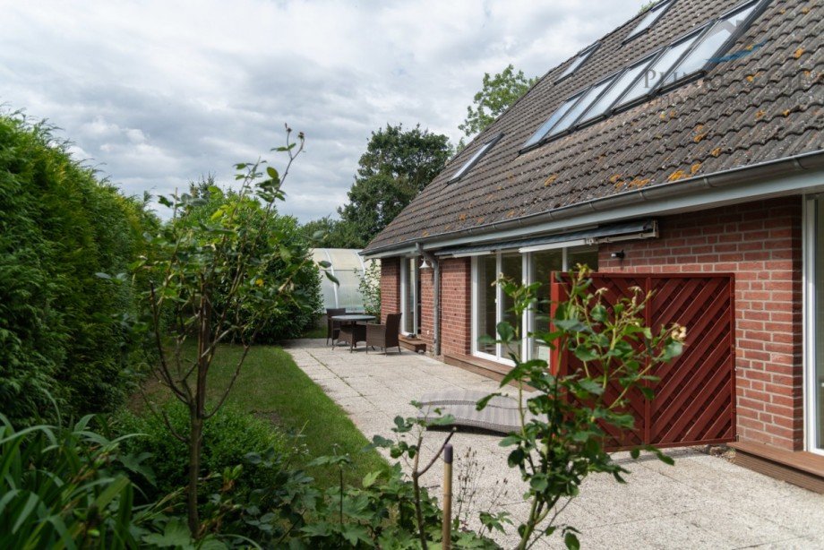 Terrasse Blick zum Pool Einfamilienhaus Gr�mitz / Lenste
