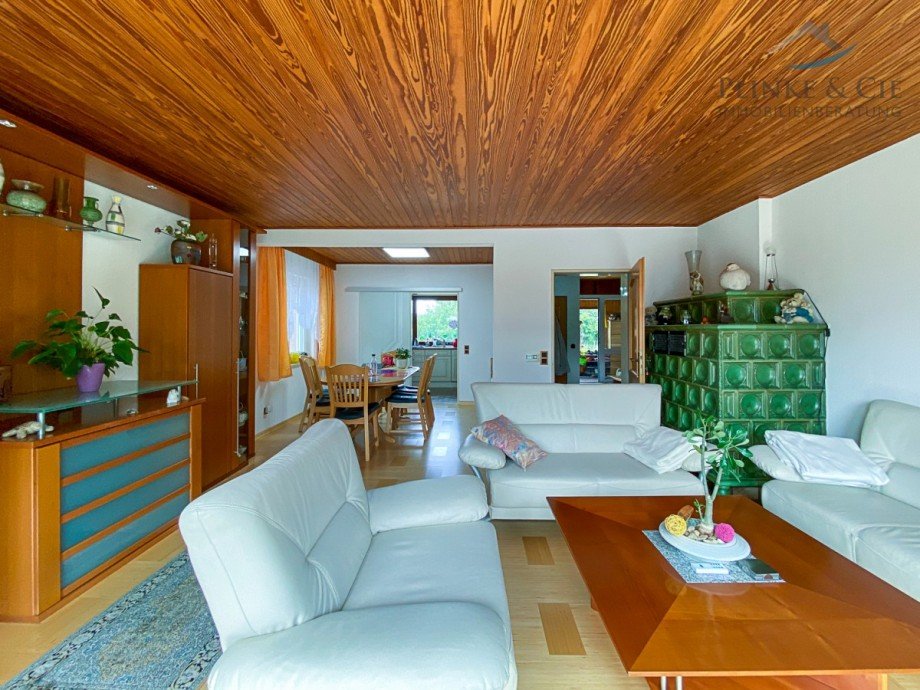 Wohnzimmer mit Ofen Einfamilienhaus Wittingen / Boitzenhagen