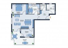 Grundriss ++SELTENHEITSWERT++ EG-Wohnung mit Terrasse und Garten ||�Neuwertig und exzellent Leben||�