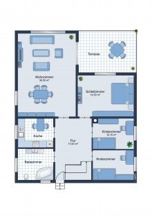 Grundriss Erdgeschoss modernisierter Familienbungalow mit gro�em Grundst�ck ||�zwischen NMS und Bad Bramstedt