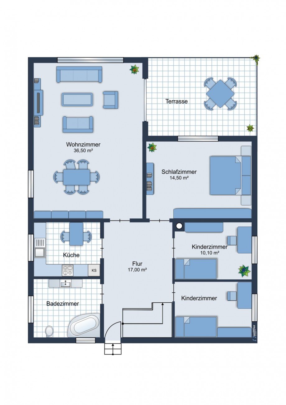 Grundriss Erdgeschoss Einfamilienhaus Wiemersdorf
