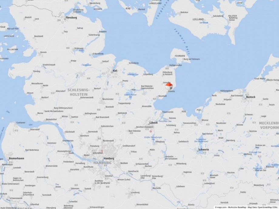 Makrokarte Einfamilienhaus Gr�mitz / Lenste