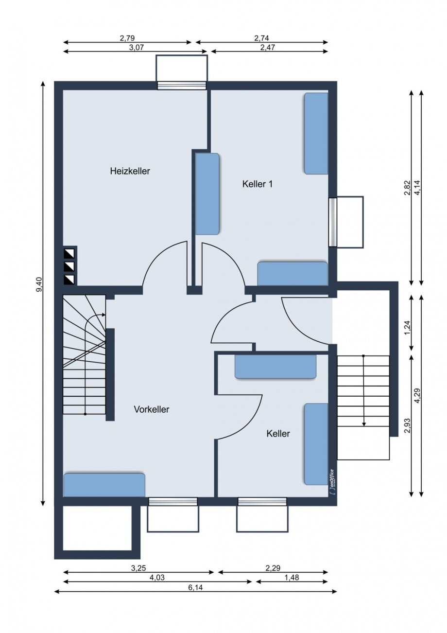 Kellergeschoss Reihenendhaus Neum�nster / Eichhof