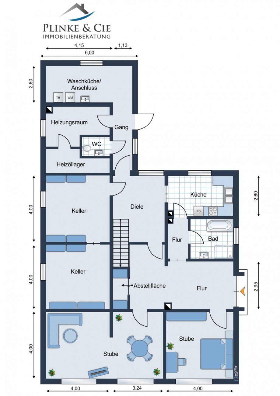 Grundriss Erdgeschoss Einfamilienhaus Wunstorf / Idensen