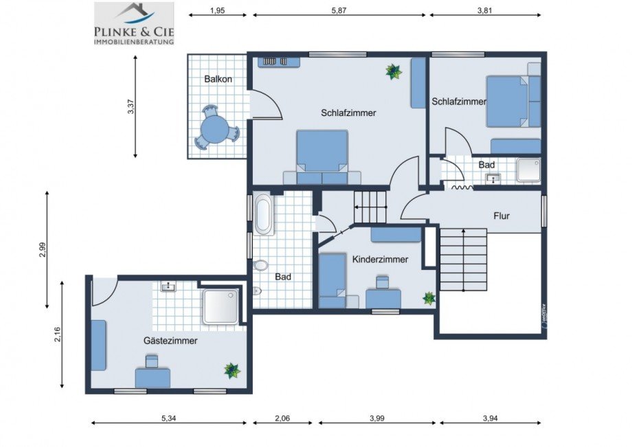 Obergeschoss Einfamilienhaus Pl�n