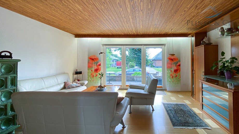 Wohnzimmer mit Terrasse Einfamilienhaus Wittingen / Boitzenhagen