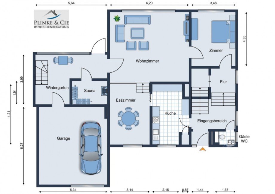 Erdgeschoss Einfamilienhaus Pl�n