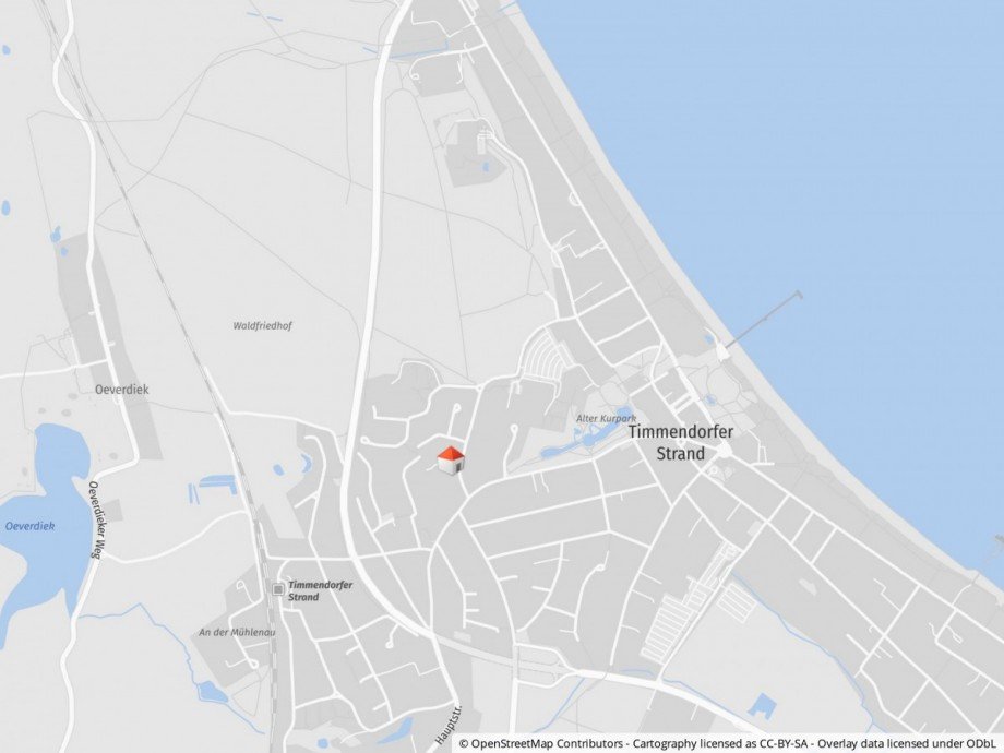 Lageausschnitt Loft-Studio-Atelier Timmendorfer Strand / Gro�timmendorf