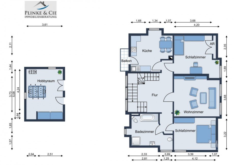 Grundriss Obergeschoss Villa Scharbeutz / P�nitz