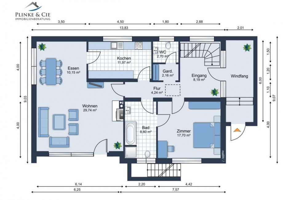 Grundriss EG Bungalow S�sel / Gothendorf