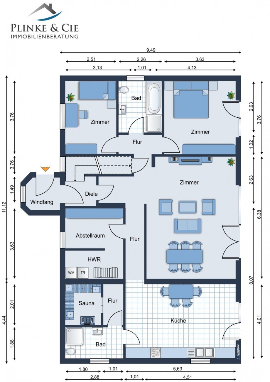 Erdgeschoss Einfamilienhaus Gr�mitz / Lenste