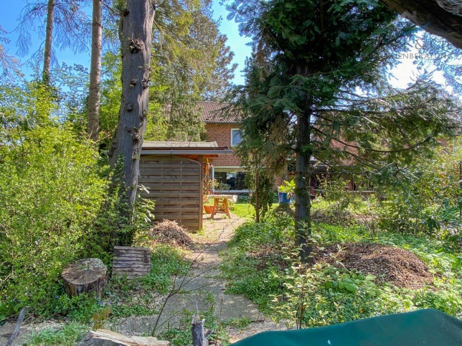 R�ckseite vom Haus / Gartensicht Einfamilienhaus Pl�n